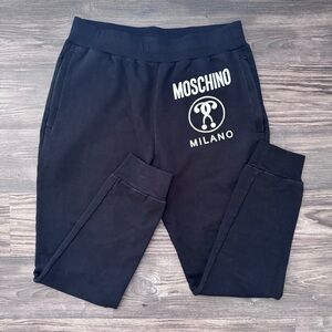 Moschino Black Sweatpants with White Logo